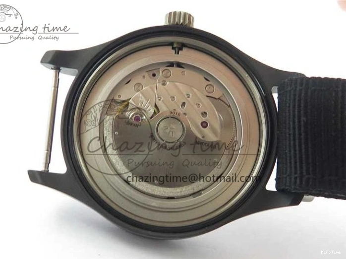 MIROTIME 0223 Pilot IW326901 Real Ceramic MK 1:1 Best Edition Black Dial On Nylon Strap MIYOTA FastDry 7126